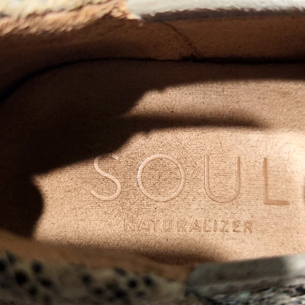 SOUL Naturalizer Python Topaz2 Oxford Shimmer Snakeskin Sneakers Size 9.5 - Picture 8 of 14